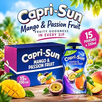 Mango & Passion Fruit Juice Drink 15 x 330ml Resealable Pouches