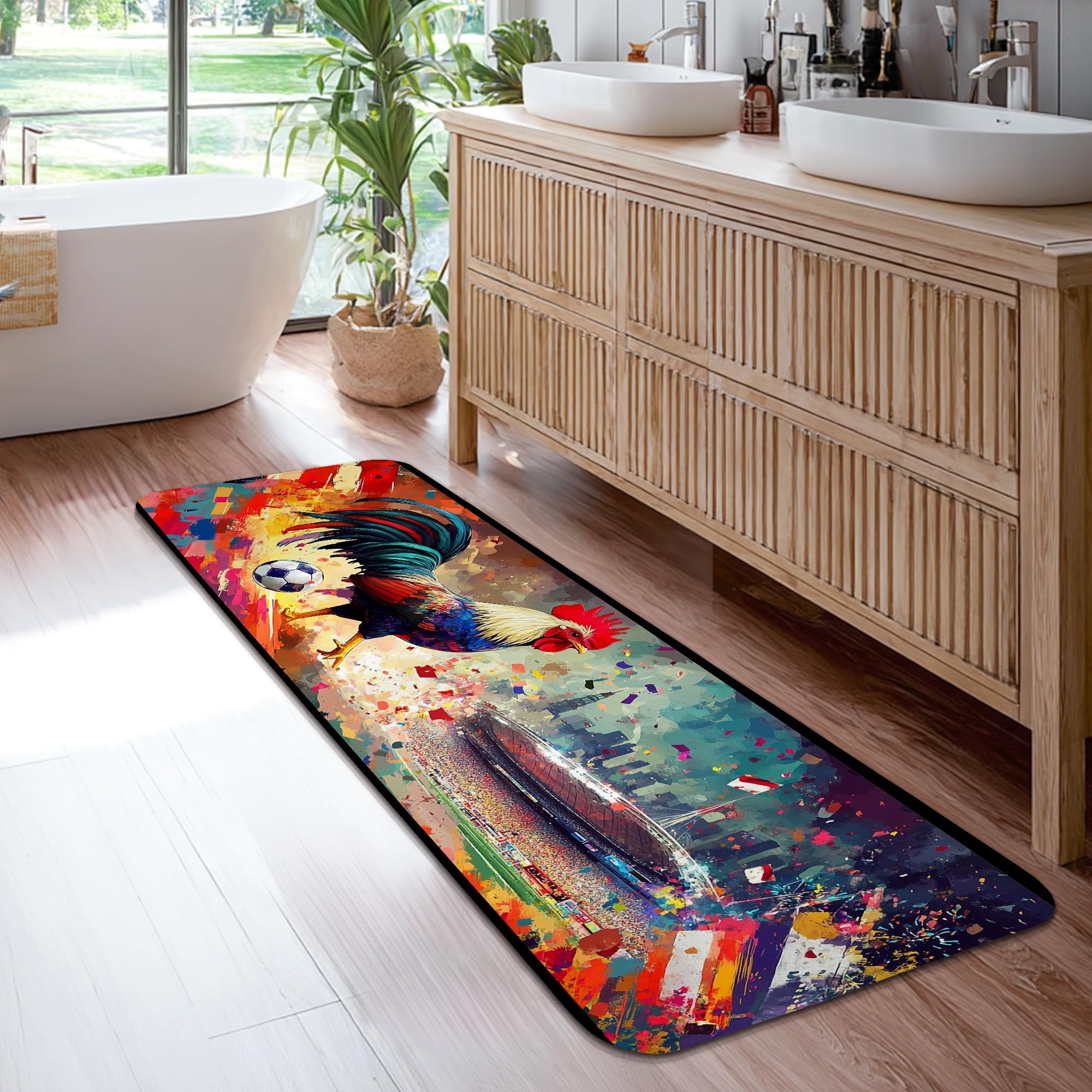 Tapis de couloir ne perd pas ses poils, idéal cuisine et entrée rouge
