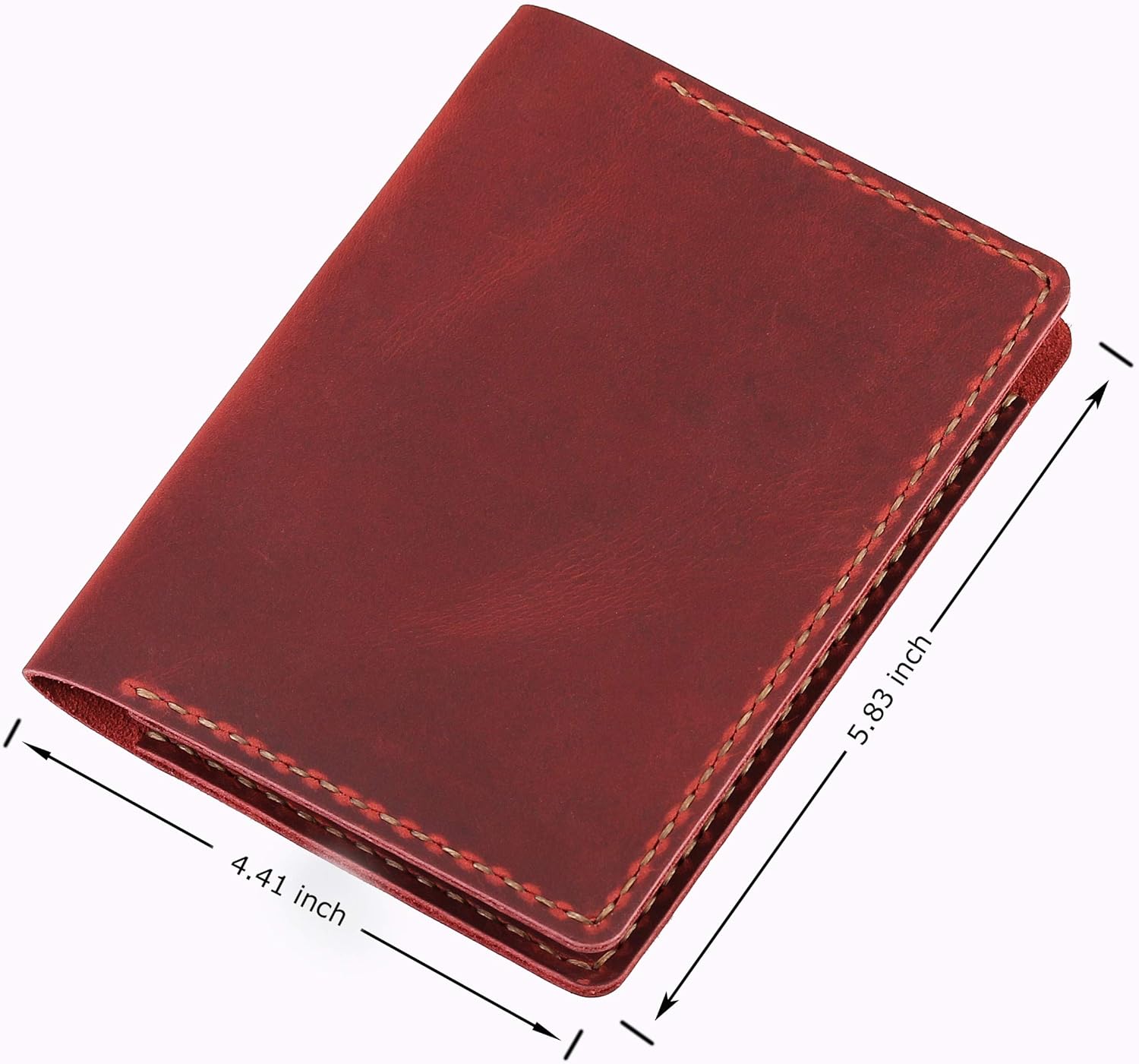 Leather Cover Compatible With Rite in the Rain Top Spiral Notebooks, Handmade Top Bound Notebook Cover For 3" x 5" Writing Pad Holder, Mini Pocket Notepad Holder - WINE