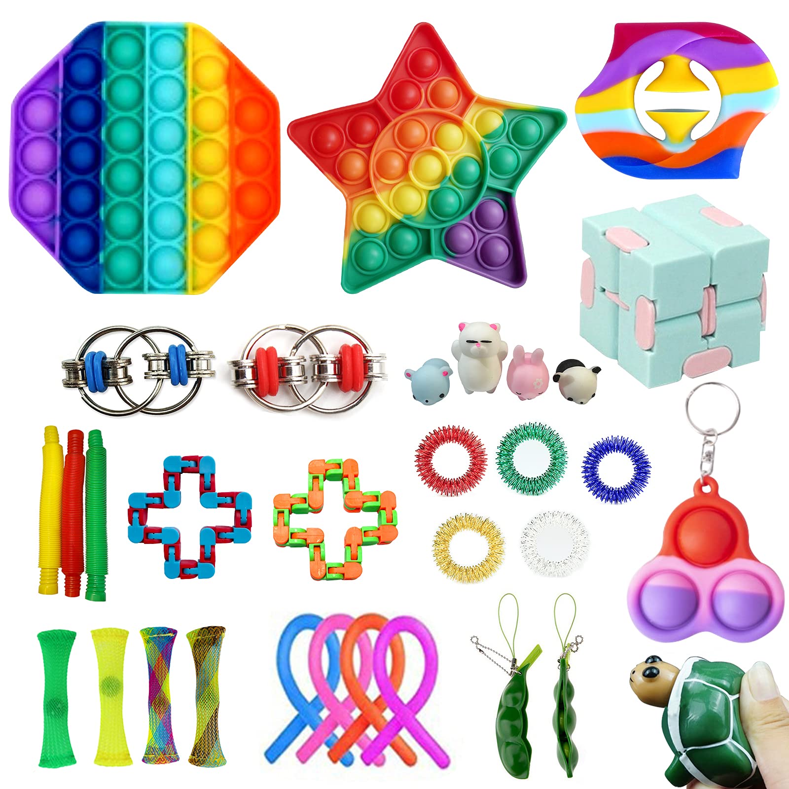 Buy 32 Pack Sensory Fidget Toys Set,Cheap Fidgets,Push Bubble Sensory