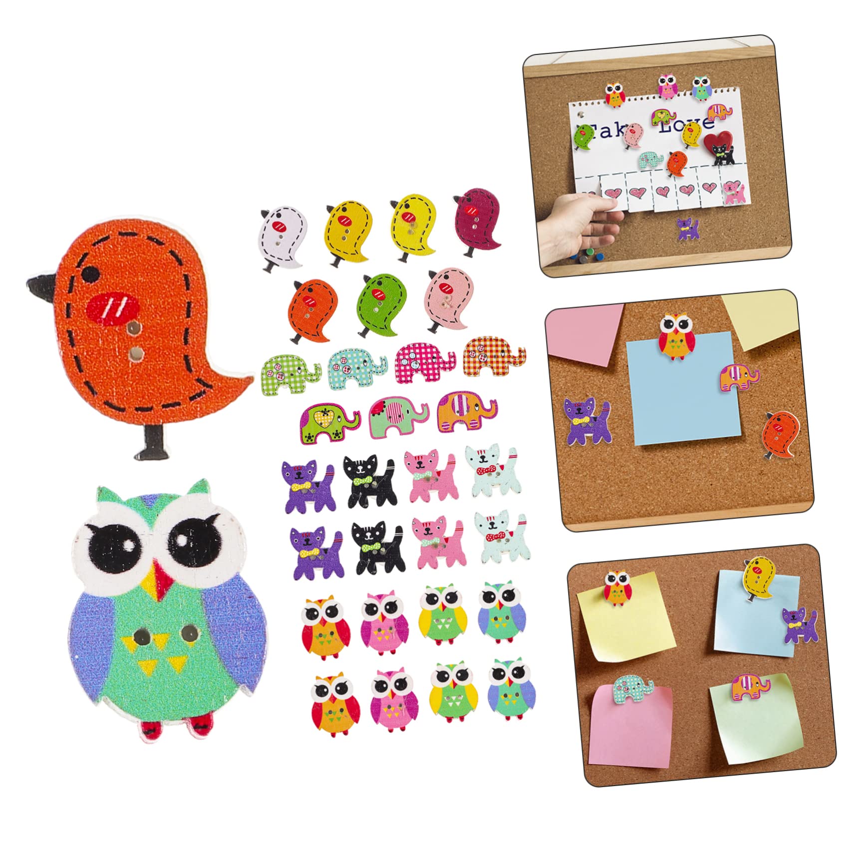 NUOBESTY 150stücke Cartoon Pinnadeln Kreative Tier- -pushpins Für Büro Und Zuhause Praktische Und Dekorative Büroaccessoires