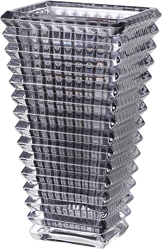 MCMCNCUIU Jarrón de cristal, jarrón de vidrio ámbar, jarrón de vidrio, jarrones para centros de mesa, florero grande, jarrón de vidrio grande,