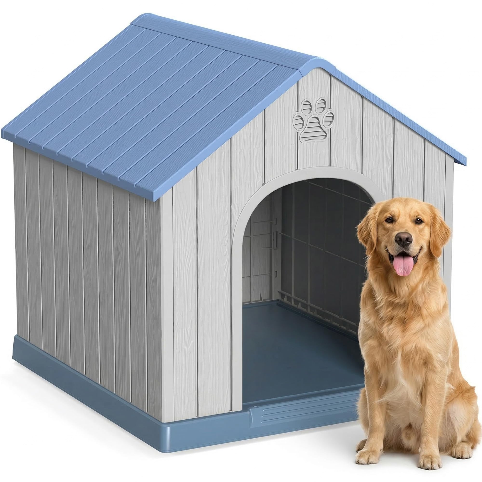 DRATO Outdoor Dog House (Light Blue)