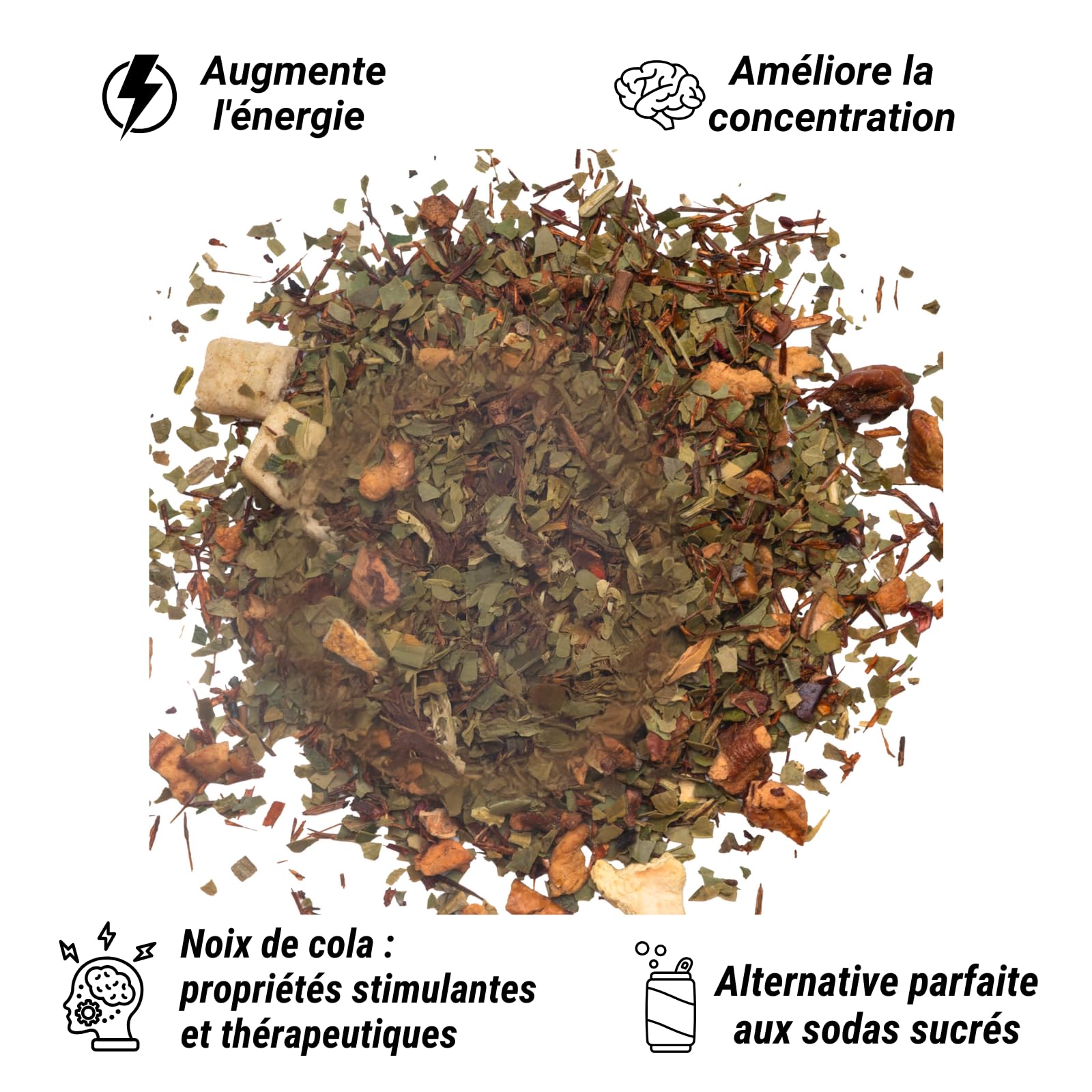 Yerba Maté Cola 1kg - Maté Énergisant Naturel Saveur Cola & Citron - Sans Amertume, Riche en Antioxydants - Alternative Saine au Soda - FRATÉ MATÉ