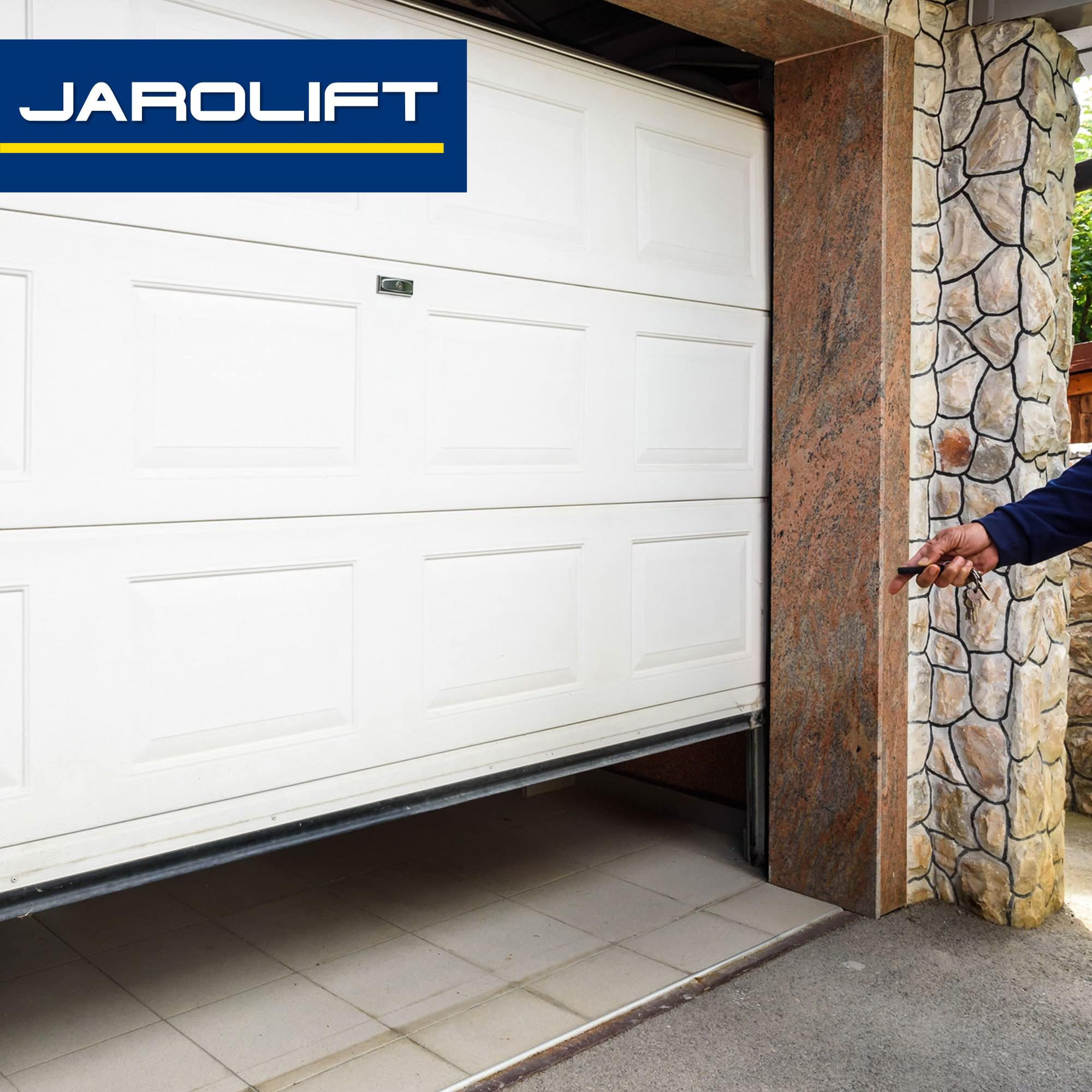 jarolift Garagentorantrieb JL-600N Funk-Antrieb Zugkraft 600 N inkl. 2 x 4-Kanal Funkhandsender JL-TX4-JL, für Tore bis 7,35 m², Soft-Start/Soft-Stopp