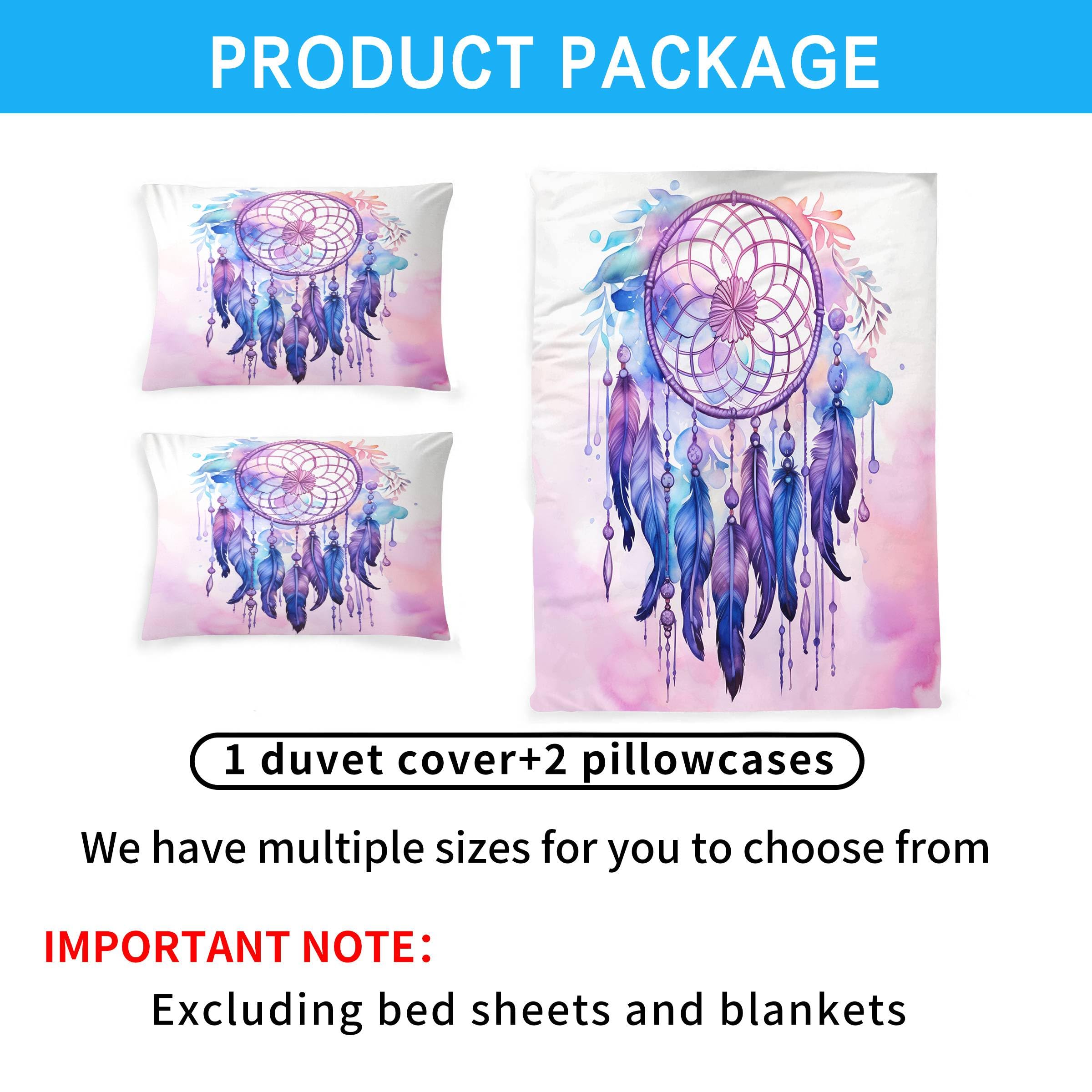Parure de lit décorative avec housse de couette à motif de plumes de paon en 3D, 100 % microfibre douce, fermeture éclair, pour très grand lit