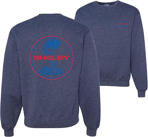 Wild Bobby Shelby Cobra USA Logo Emblem Powered by Ford Motors Cars and Trucks Front and Back Sudadera unisex con cuello redondo, color azul marino