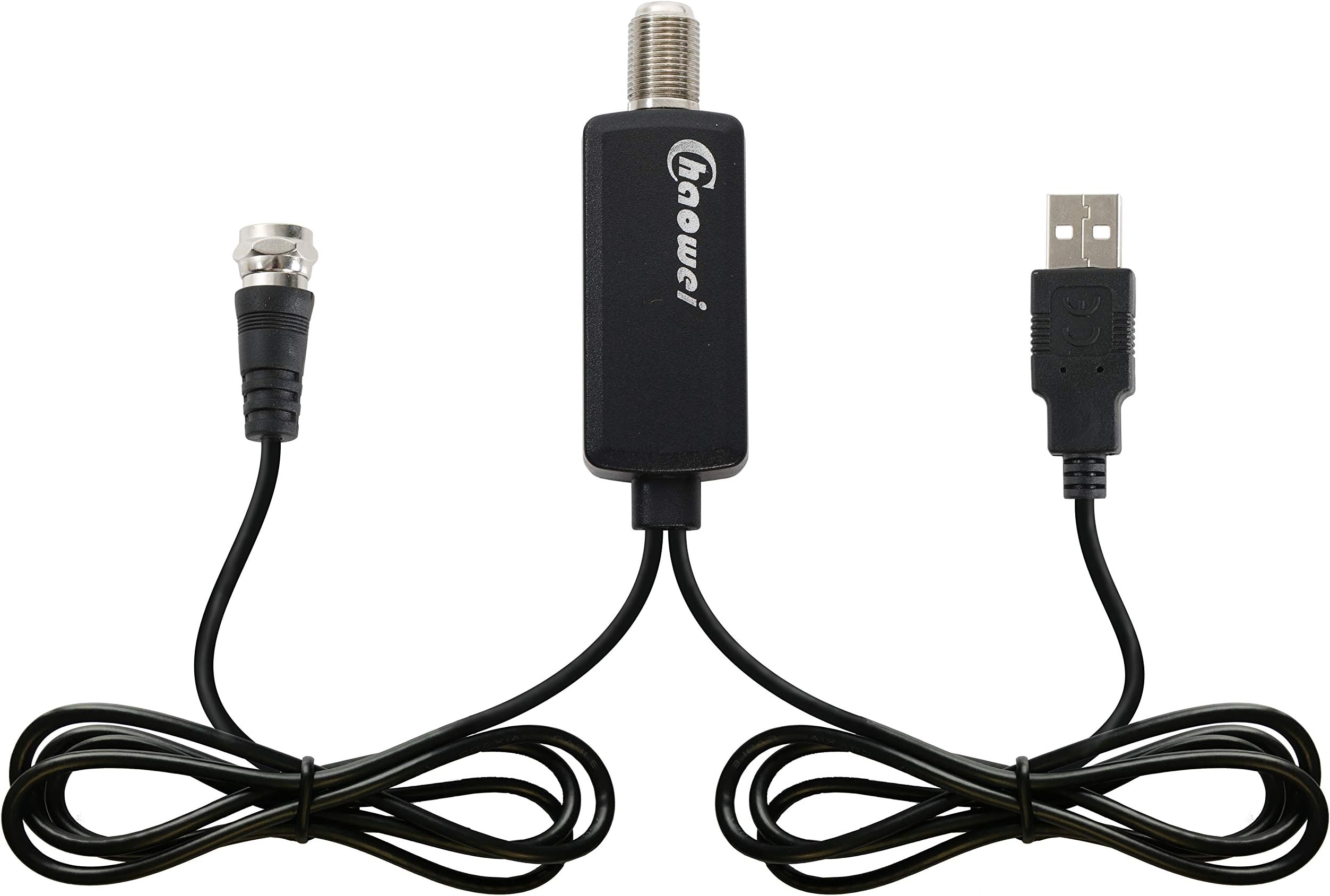 Chaowei High Gain TV Antenna Amplifier Signal Booster for HDTV Antenna with USB Power Supply,Boost Any Non-Amplified Antenna up to 50 Miles Range Gain 25dB-Black