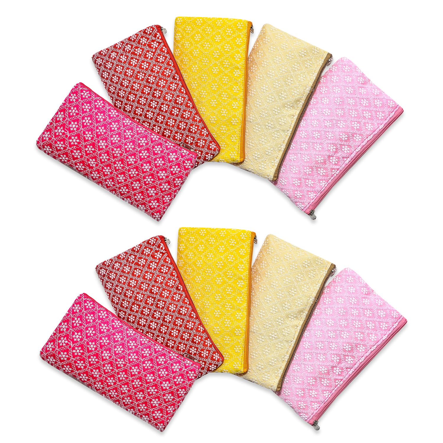 Designer Embelished Silk Clutch Potli for Women with Zipper, Potli Bags Multi Colour (LXW:- 12.5 X 24.5 Cm)-image-39
