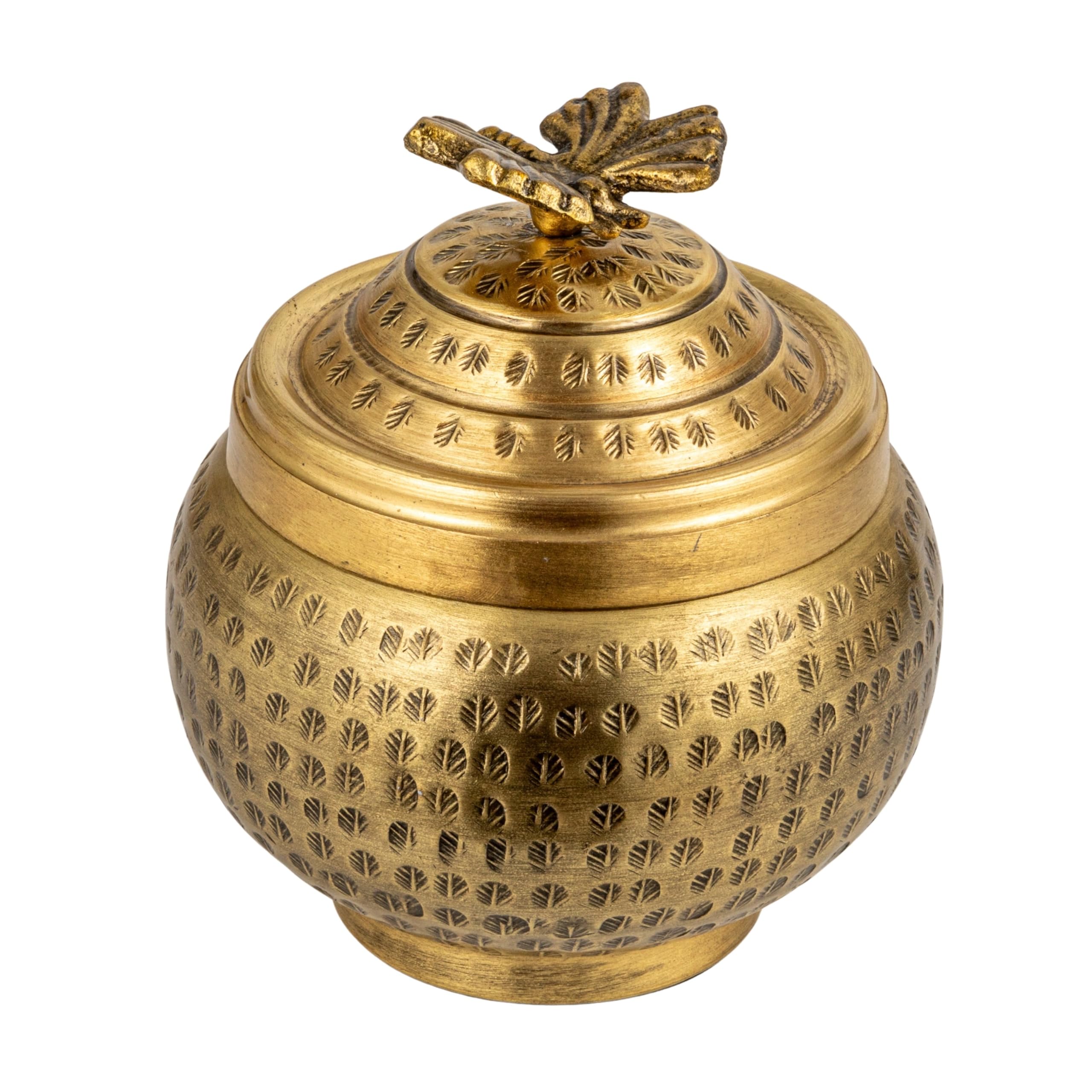 Creative Co-Op Hammered Metal Container