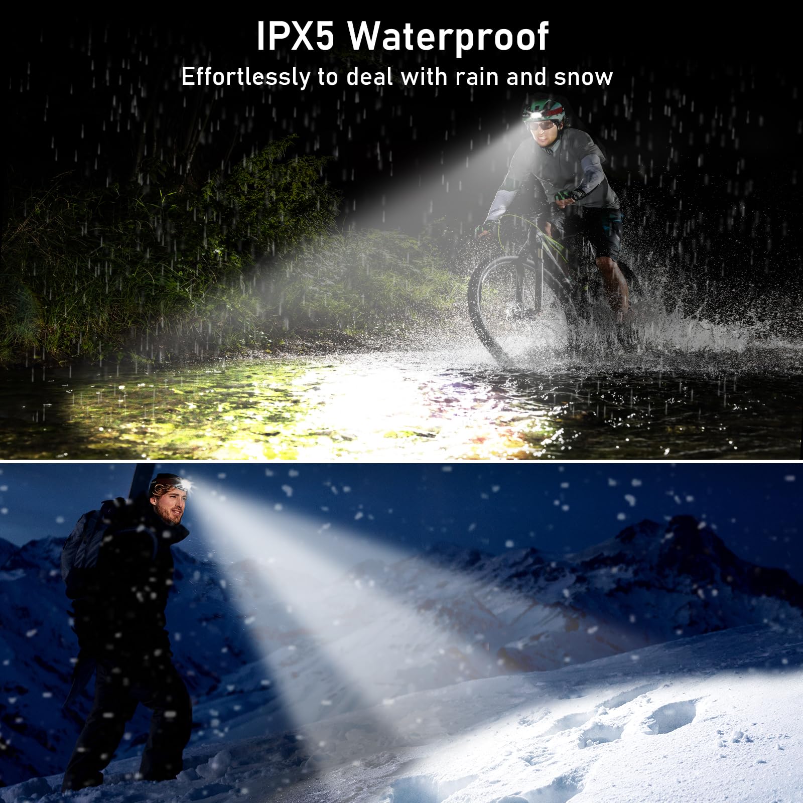 Blukar Torcia Frontale LED Ricaricabile, 2000 Lumen Super Luminosa Lampada Frontale, 10 Modalità & Dimmerabile in Continuo, IPX5 Impermeabile Torcia da Testa per Campeggio/Trekking/Pesca/Emergenza