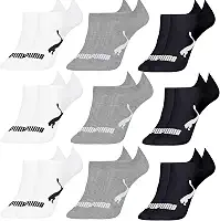 Kit 9 Pares Meia Sapatilha Invisível Masculino Adulto, 3 Branca - 3 Cinza - 3 Preta, 39-43