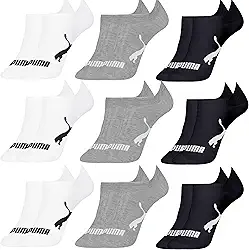 Kit 9 Pares Meia Sapatilha Invisível Masculino Adulto, 3 Branca - 3 Cinza - 3 Preta, 39-43