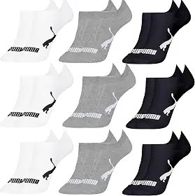 Kit 9 Pares Meia Sapatilha Invisível Masculino Adulto, 3 Branca - 3 Cinza - 3 Preta, 39-43
