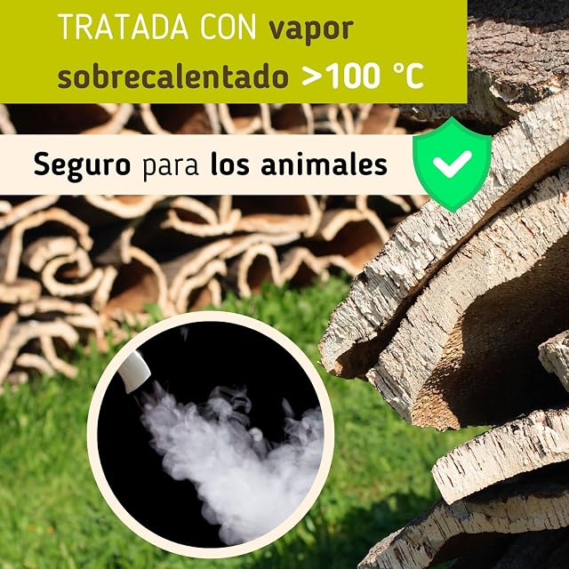 Foto 7 de 7 de Túnel de Corcho, 30 cm, de Corteza de Corcho Natural y purificada con 2 Agujeros