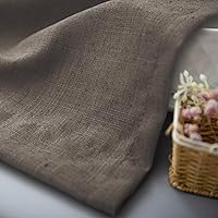 Vista 71 de Orange Linen Curtains 72 Inch Length for Living Room 2 Panels Set Back Tab Loop Pocket Semi Sheer Copper Brown Burnt Orange Curtains for Bedroom