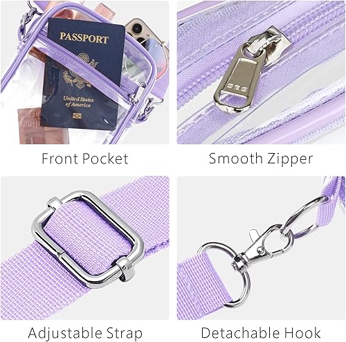 Miniatura 6 de PACKISM Bolsa transparente aprobada para estadios Monederos transparentes para mujeres, bolsa cruzada de estadio para conciertos y eventos