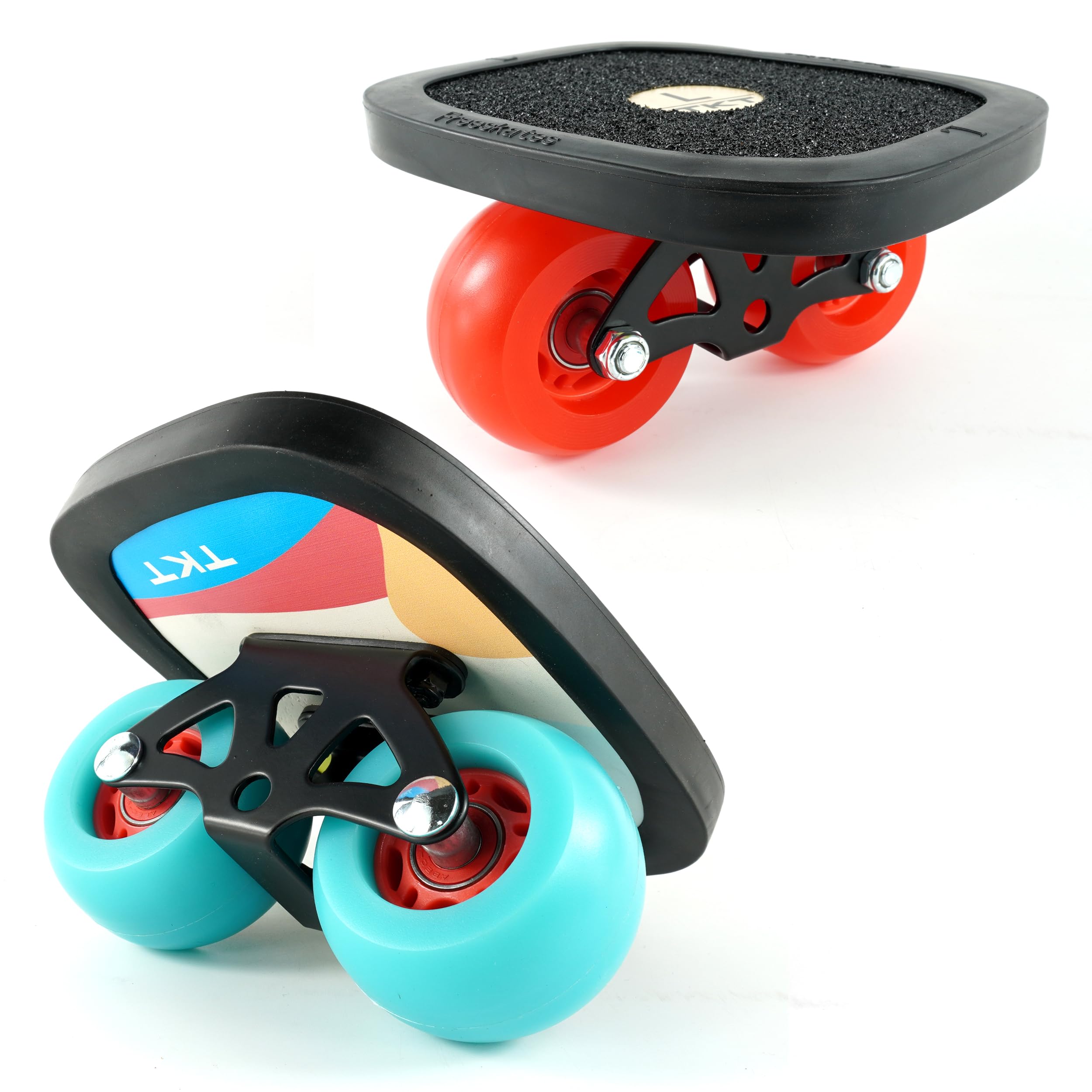 TKT Beginner Portable Roller Road Drift Skates Plate with Cool Maple Deck Anti-Slip Board Split Skateboard?Colored?