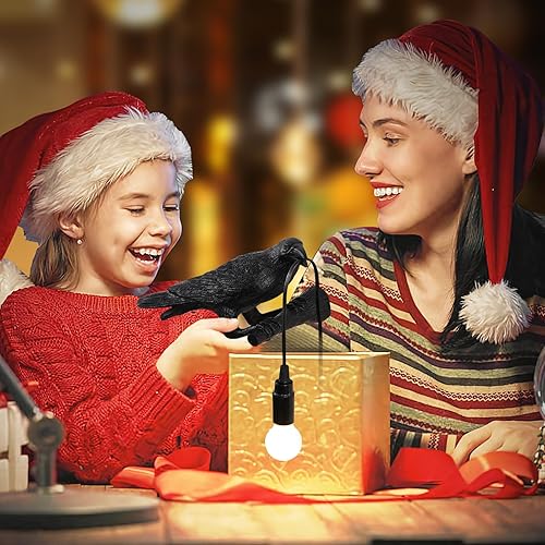 Miniatura 5 de Lámpara de mesa Raven, lámpara gótica de cuervo, luz de mesa de pájaros ajustable, lámpara de pared para dormitorio, sala de estar, decoración