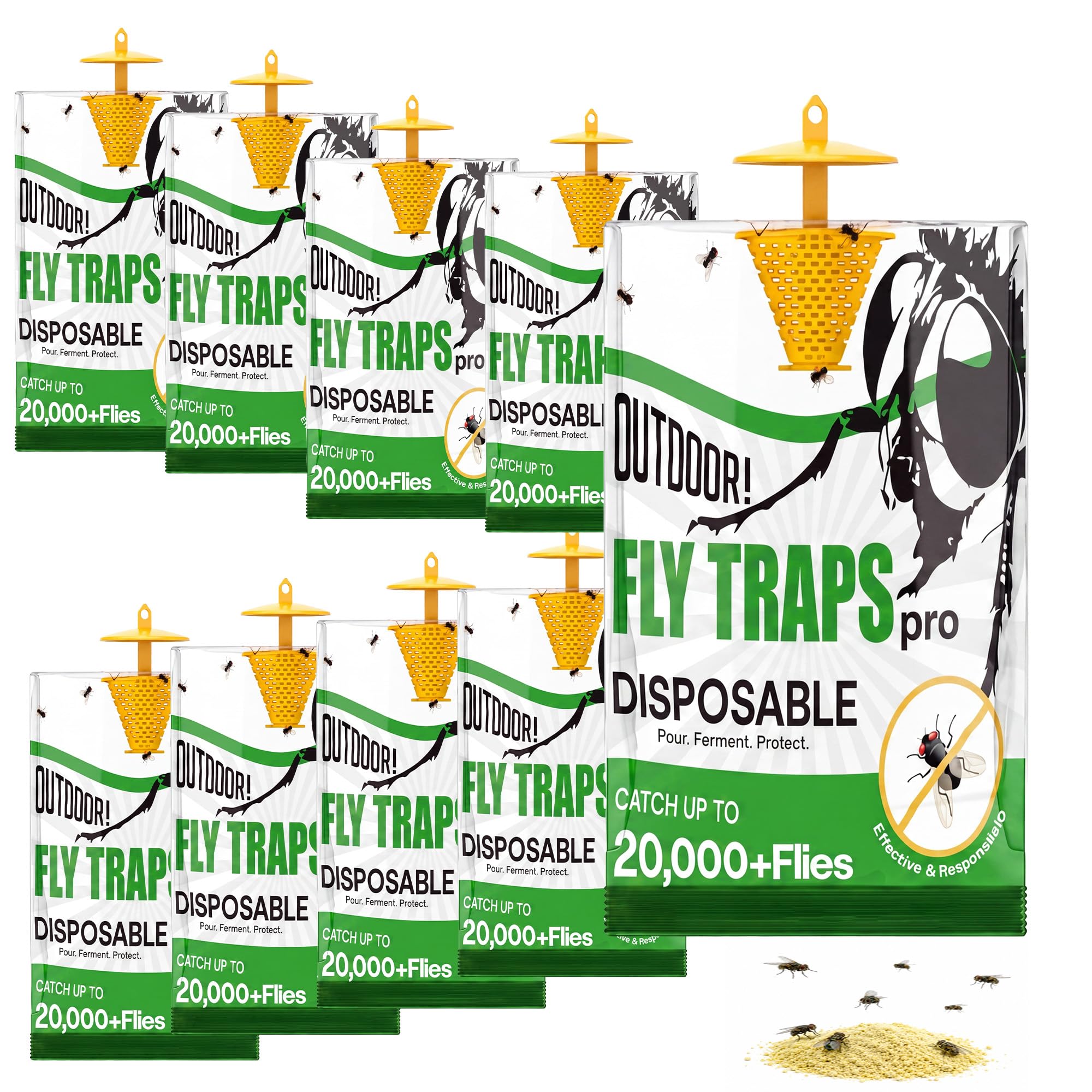 Photo 1 of Elasound Fly Traps Outdoor Hanging 9 Pack