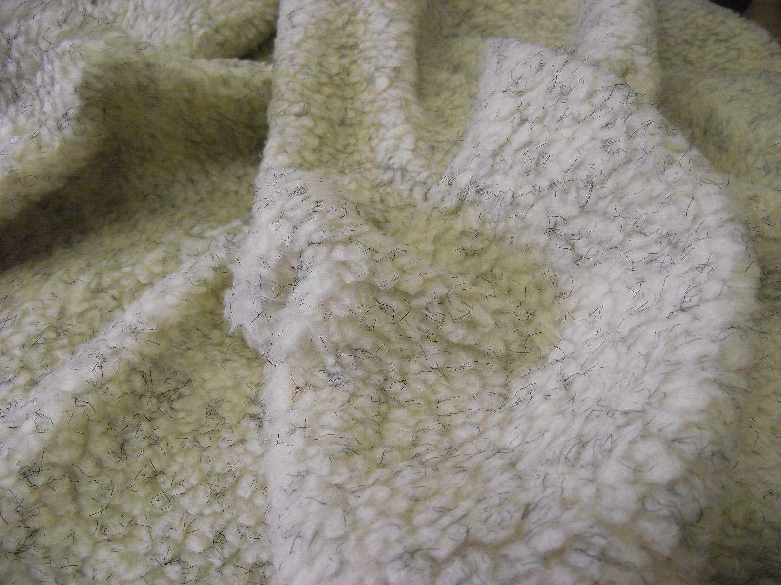 Faux Fur Sherpa Fleece Sheepskin Fabric Material Cashmere Cream, 1Mtr 150cmx100cm