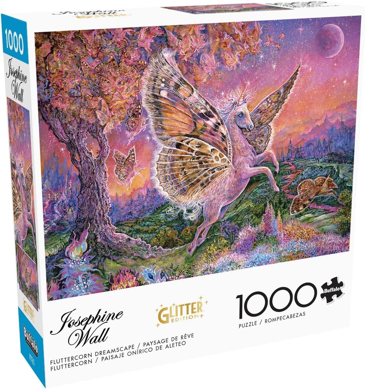 Buffalo Games - Josephine Wall - Fluttercorn Dreamscape - 1000 Piece Jigsaw Puzzle for Adults -Challenging Puzzle Perfect for Game Nights - Finished Size is 26.75 x 19.75