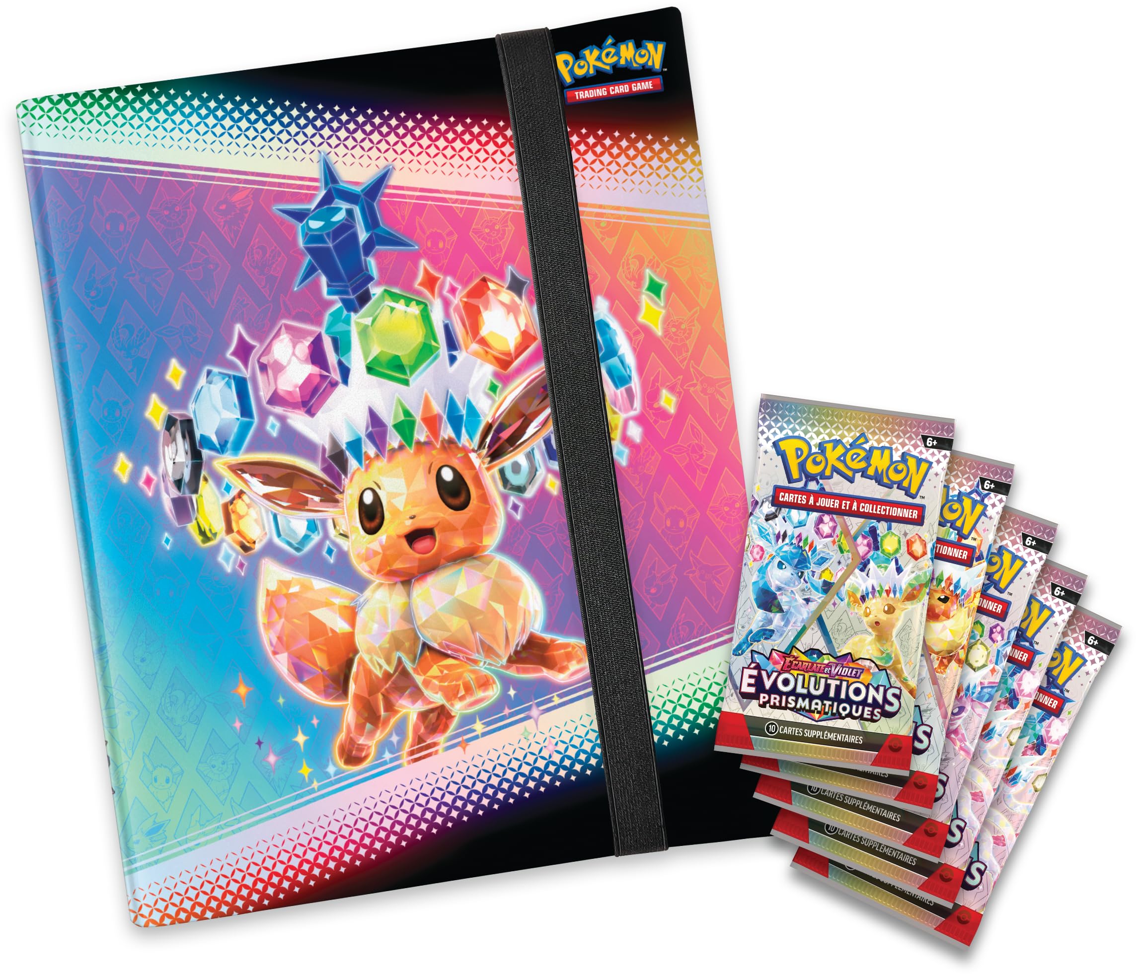 Pokémon TCD: Kolekcja Szkarłatny i Fioletowy Segregator - Pryzmatyczne Ewolucje (segregator z 378 kieszeniami i 5 boosterami)