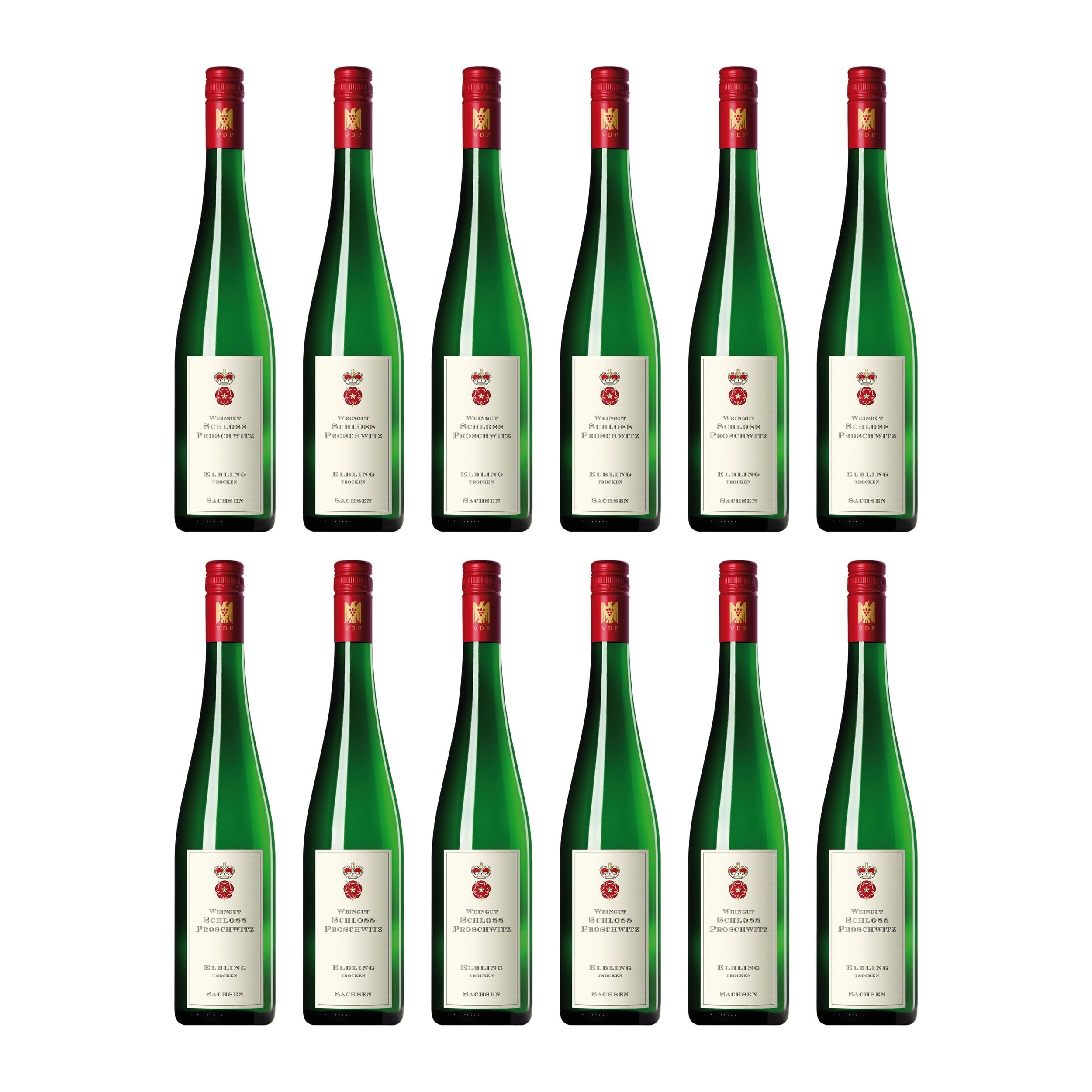Schloss Proschwitz Elbling QbA trocken Weisswein Deutschland inkl. FeinWert E-Book (12 x 0.75 l)