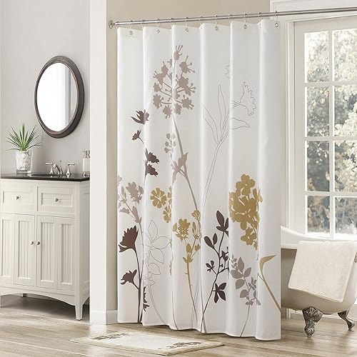 Miniatura 1 de DS Bath Silhouette cortina de regadera de tela impermeable