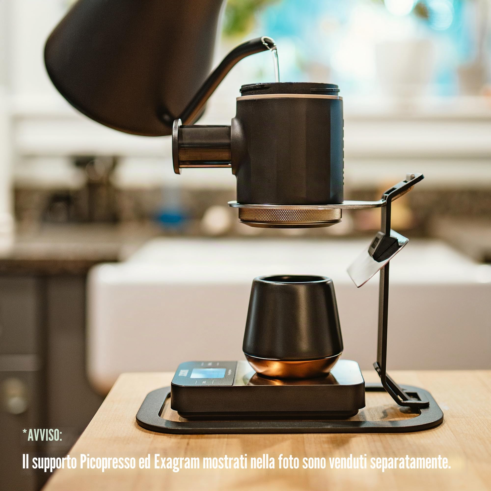 WACACO Picopresso Macchina Espresso Portatile con Custodia Protettiva, Macchina per Caffè Speciale di Professionale, Macinatura Ultra Fine Compatibile, Azionamento Manuale
