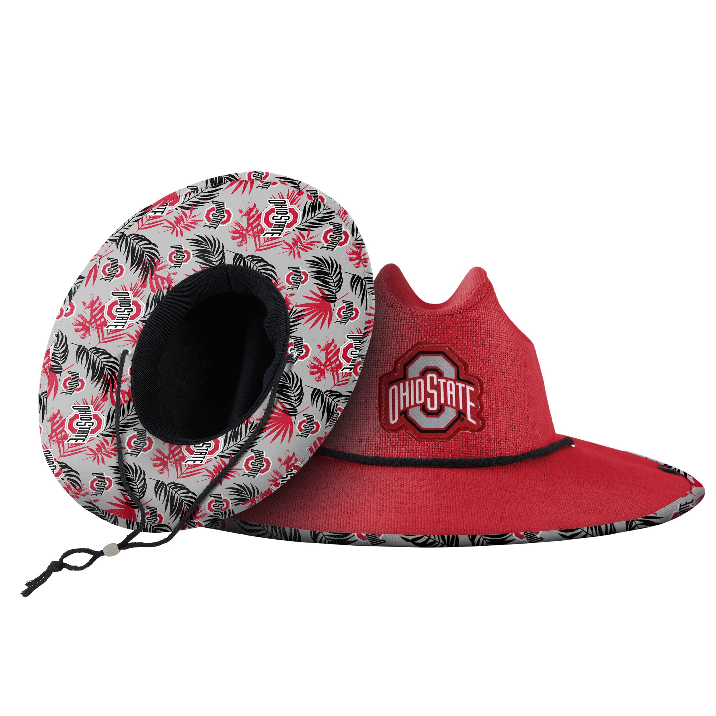 FOCO Ohio State Buckeyes NCAA Team Color Straw Hat