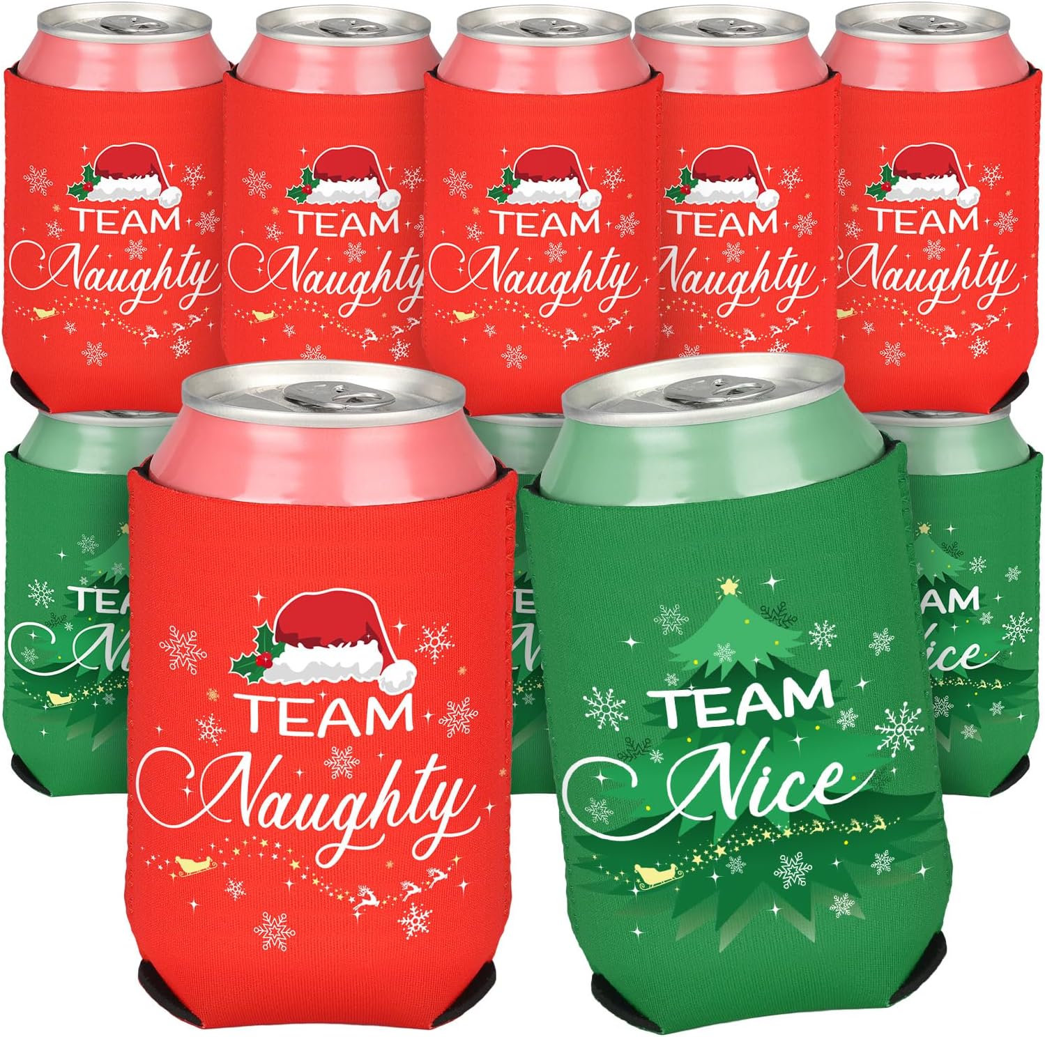 FANKUTOYS 12 Pack Christmas Can Cooler Sleeves Neoprene