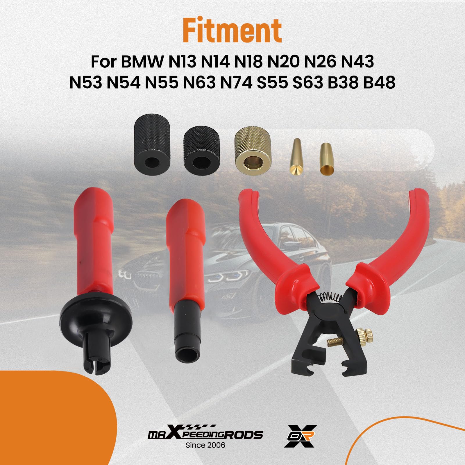 maXpeedingrods Kit d'outils d'installation et de retrait de joint d'injecteur de carburant pour BMW N13 N14 N18 N20 N26 N43 N53 N54 N55 N63 N74 S55 S63 B38 B48, remplace # 130190, 130280