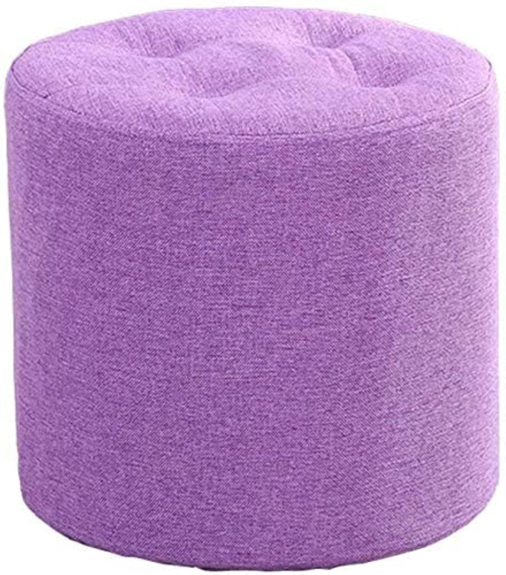 Tabouret de pied de canapé en lin lavable pour un salon cosy et ordonné
