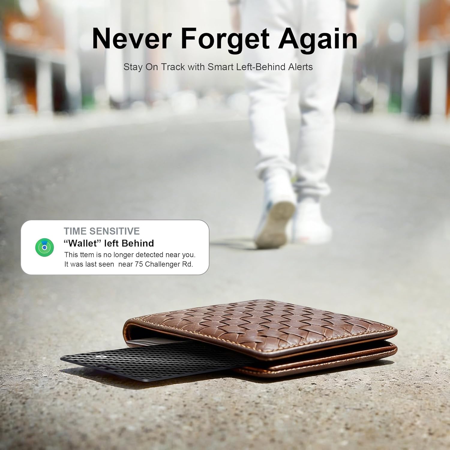 Wallet Tracker Card, Slim Rechargeable Bluetooth Item Locator, Smart Finder Compatible with Apple Find My for Wallet, Luggage, Passport, IP68 Waterproof (iOS Only) (Carbon Fiber Black) - Image 5