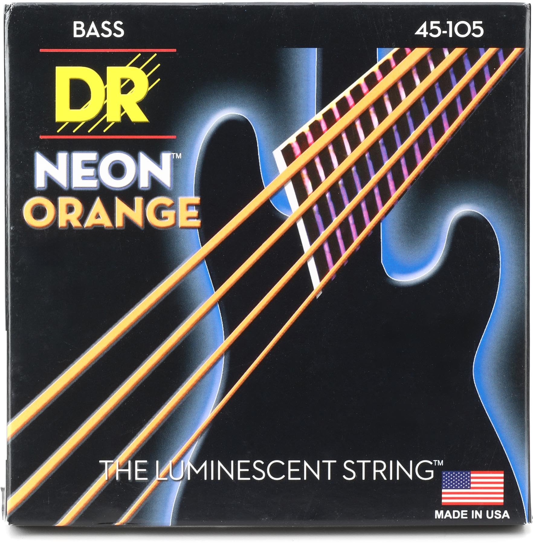 DR Strings NOB-45 Nickel Coated Bass Guitar Strings, Medium