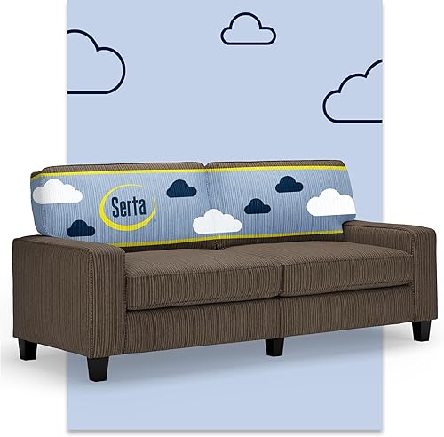 Serta Palisades Sofás Tapizados para Sala Sofá de Diseño Moderno Tela Madera Noble Marrón