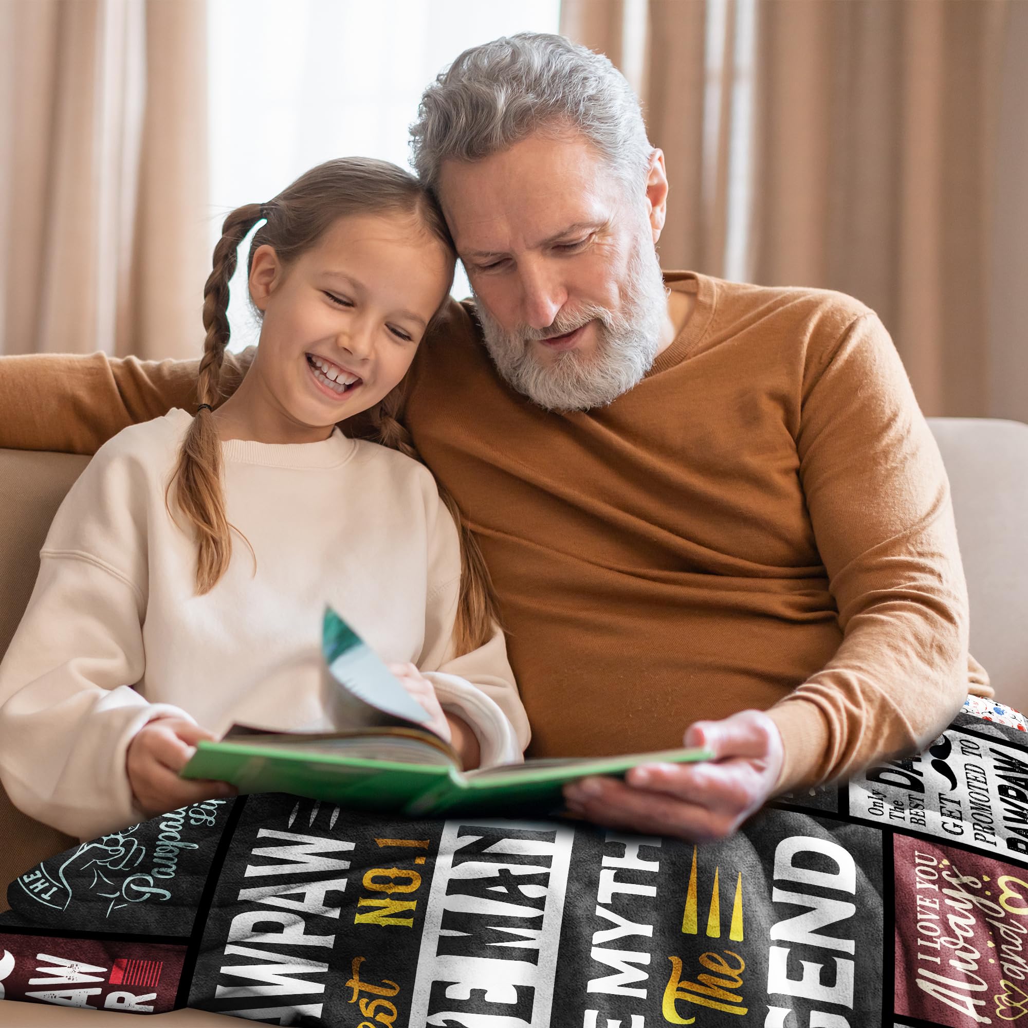 Fathers Day Pawpaw Gifts - Gifts for Pawpaw - Pawpaw Gifts for Father‘s Day from Grandchildren - Birthday Gift for Pawpaw from Grandkids - Paw Paw Birthday Gifts for Grandpa Blanket 60" X 50"
