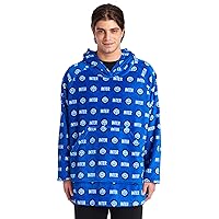 Inter - Felpa con Cappuccio Oversize Poncho Coperta Indossabile Gigante