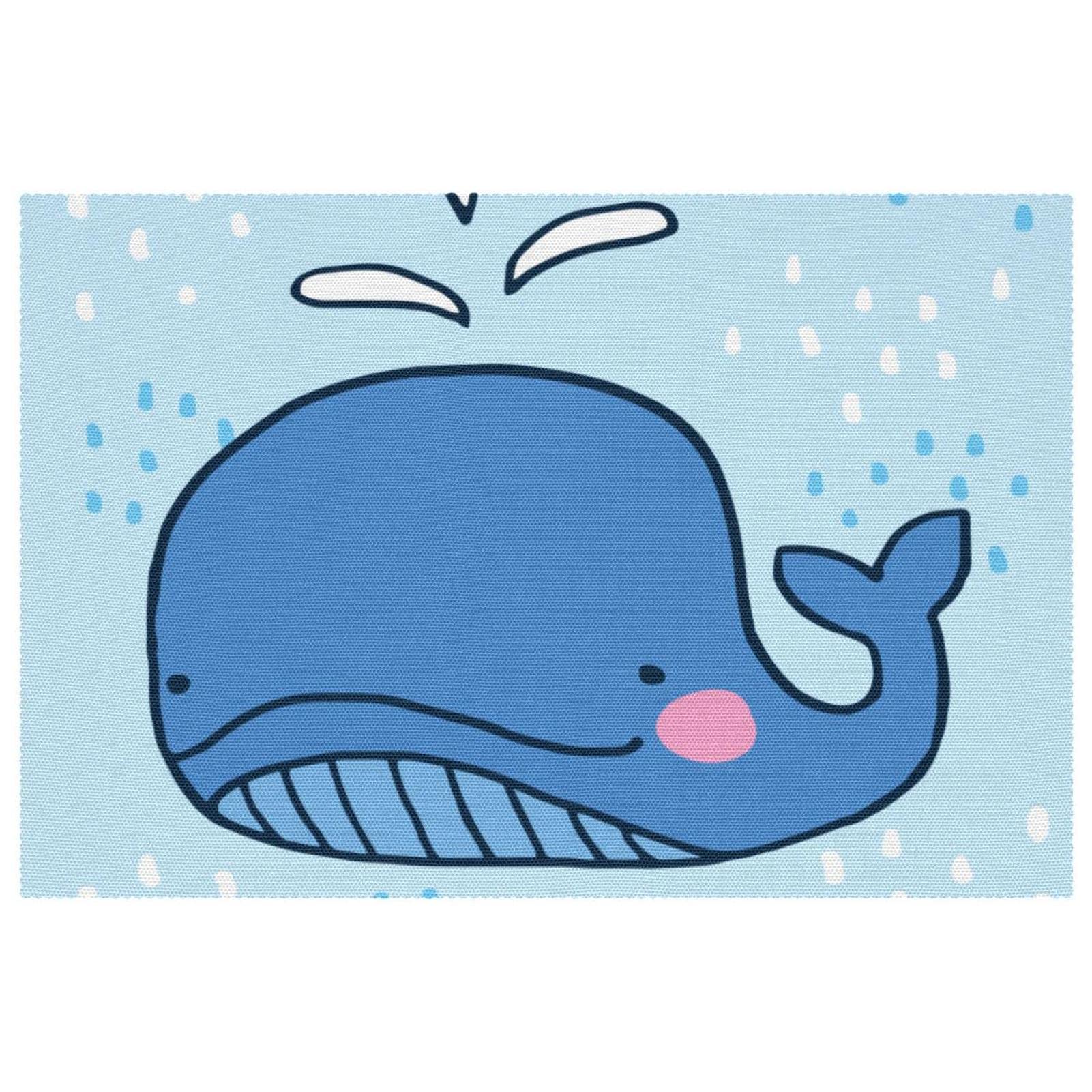 Set de table baleine bleue antidérapant x6 pour table de salle à manger 30x45cm