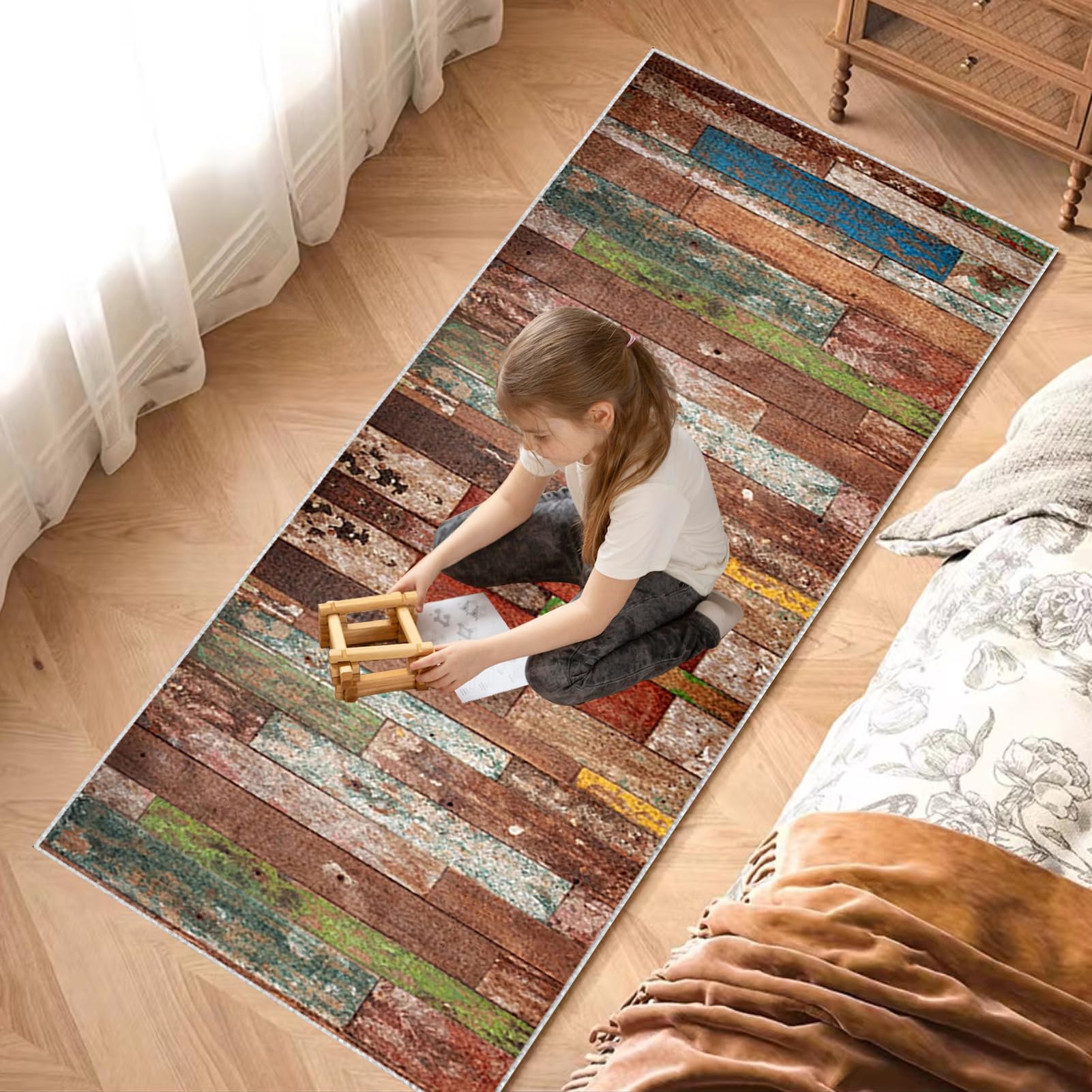 Dywan Długi Korytarz 110 x 240 cm Dywan Chodnik Kuchenny Antypoślizgowy Dywan Chodnik Chodnik Antypoślizgowy Dywan Kuchenny Zmywalne Dywaniki Do Wejścia, Korytarza, Sypialni