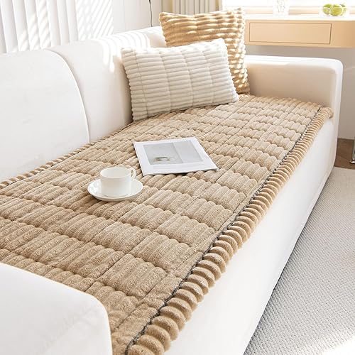 Miniatura 6 de Funda protectora de piel sintética para perro, funda de sofá de felpa suave y mullida para perros, lavable, antideslizante, manta para mascotas,