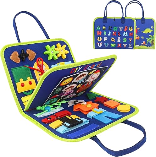 EKIND Tablero de actividades para niños pequeños, desarrolla y desarrolla habilidades motoras finas para mejorar la capacidad práctica de los niños,