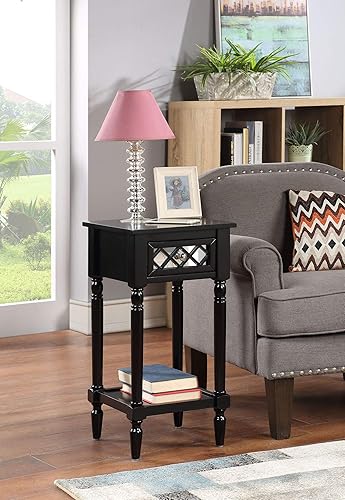 Miniatura 2 de Convenience Concepts French Country Khloe Deluxe - Mesa auxiliar de 1 cajón de 14 pulgadas, mesa auxiliar tradicional de granja con cajón de