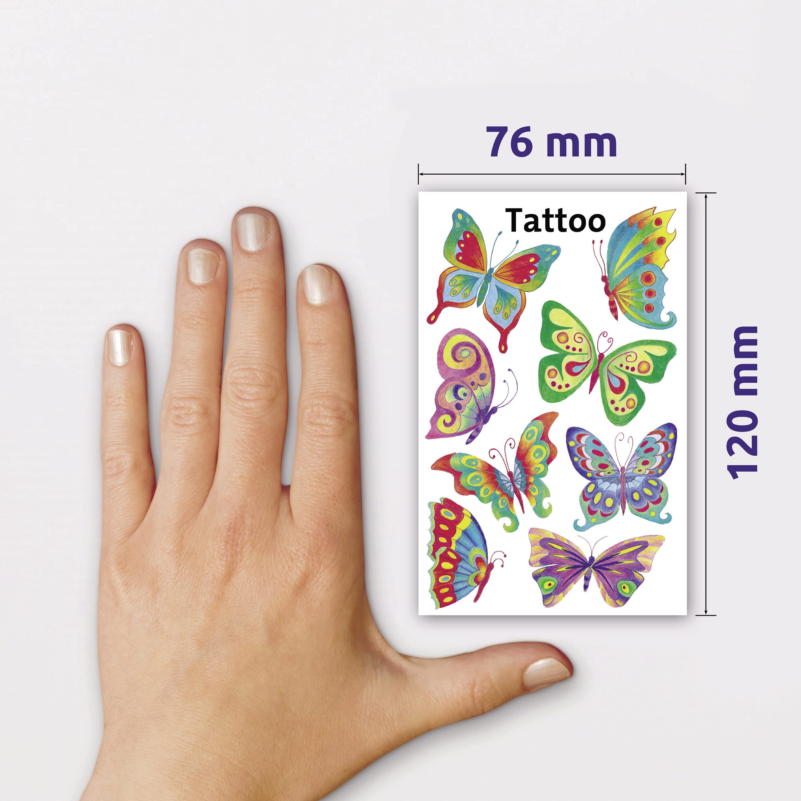 Avery Zweckform 56742 Children Butterfly Tattoos 8 Sticker