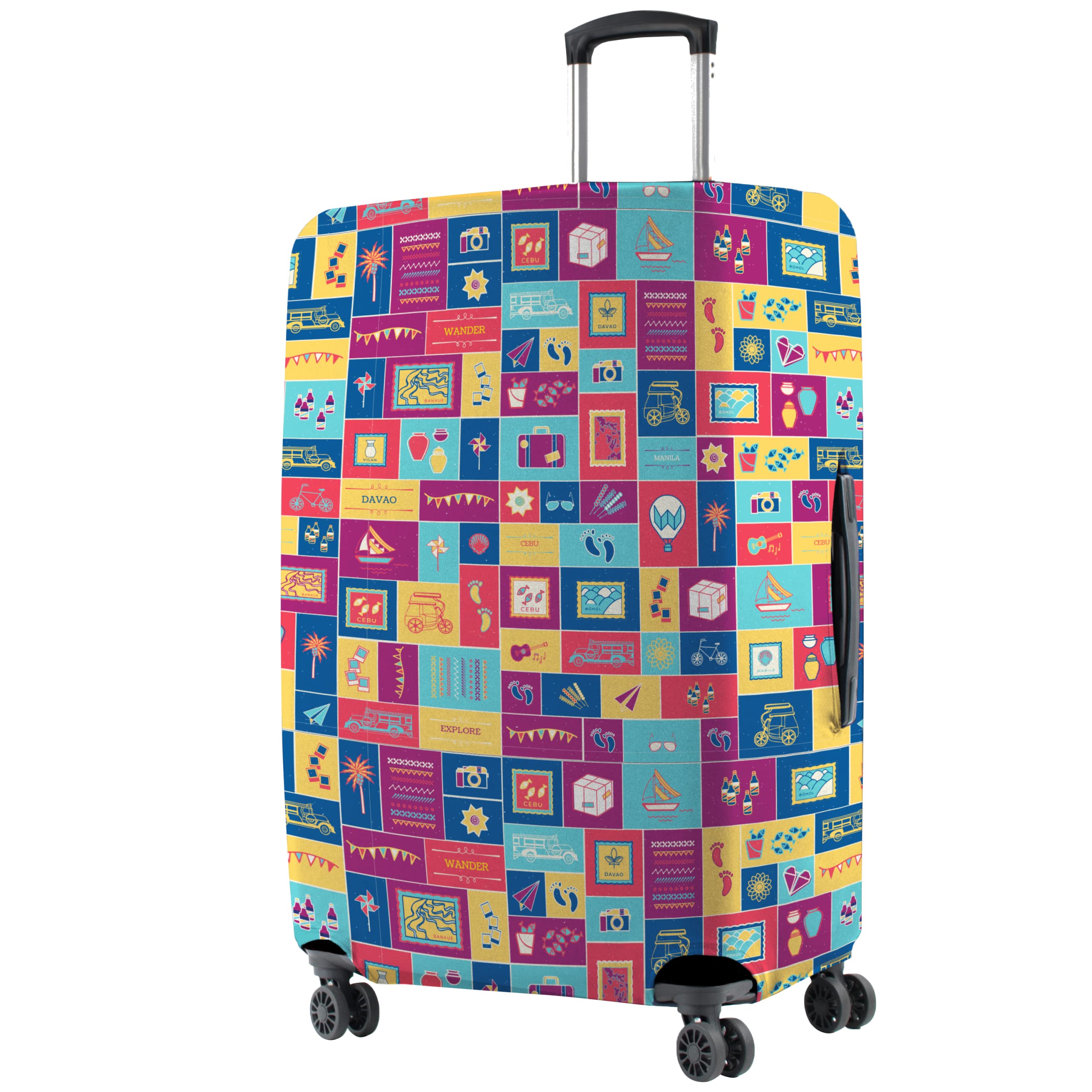 Nasher Miles Polyester 75 (28 Inch) Large Protective Luggage Cover - Wanderskye Design