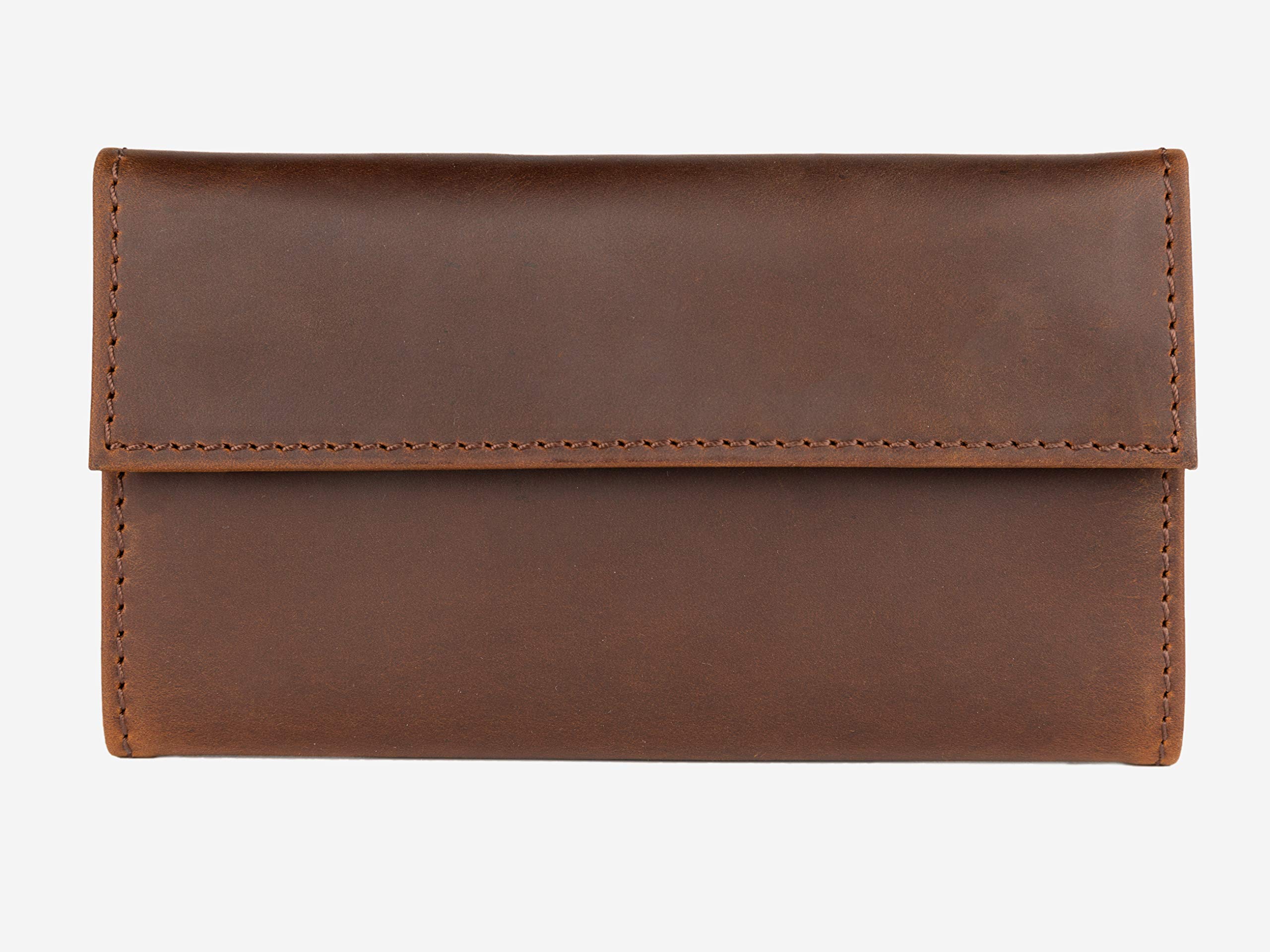 skaard Tabaktasche Leder, Braun, Tabakbeutel mit Taschenaschenbecher