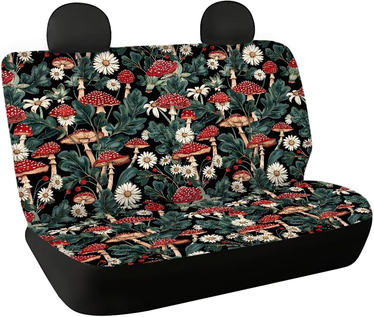 Binienty Pink Cherry Blossom Butterfly Car Rear Seat Covers for Women Fashion Auto Backseat Seats Protector Car Interior Bench Cover Universal Fit Cars,Trucks,SUV,Sedan