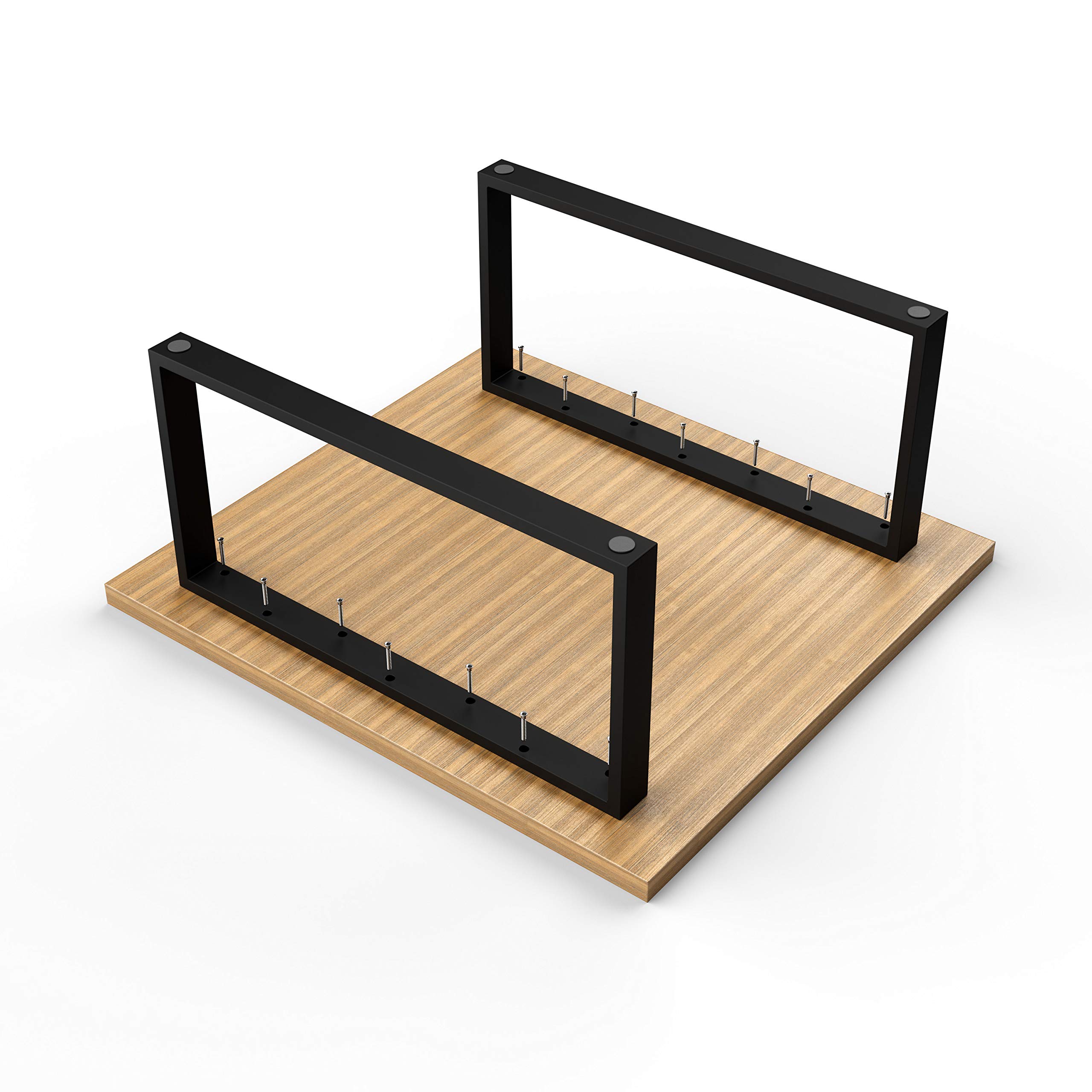 sossai® Couchtischkufen aus Stahl (pulverbeschichtet) | CKK1 | Farbe: Schwarz | Breite 60 cm x Höhe 40 cm | 2 Stück (Paar) | Design Tischbeine