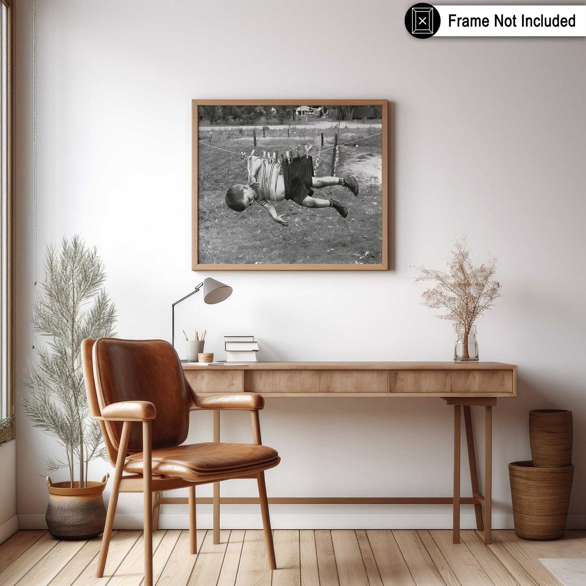 Amazon.com: Poster Master Vintage Kid on Clothesline Poster